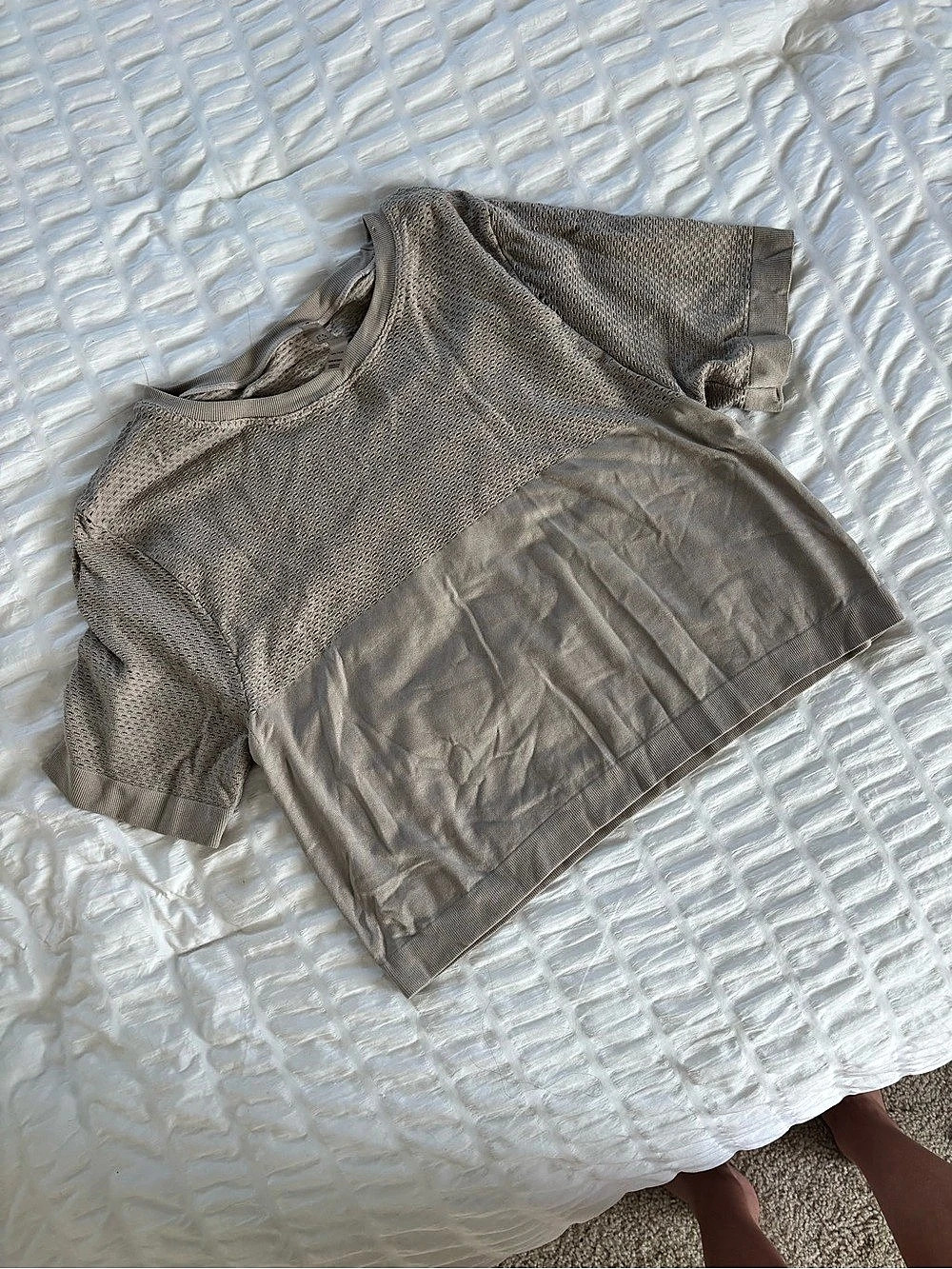 Gray Short Sleeve Top Size S/M